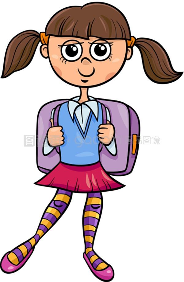 漫画小女孩手绘