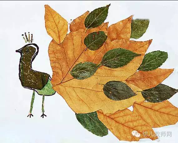 亲子作品秋天的景色粘贴画